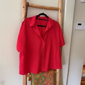 lululemon athletica Red Button-Down Shirt